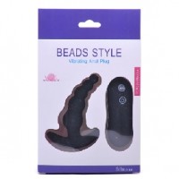 Anal Beads Vibrating Silicone 10-Speed Black 